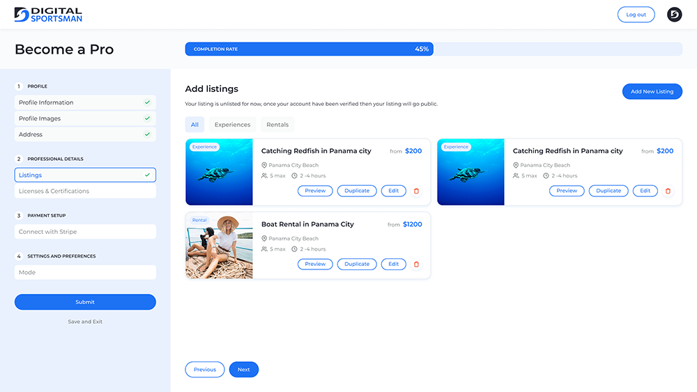 Pro Account Set Up